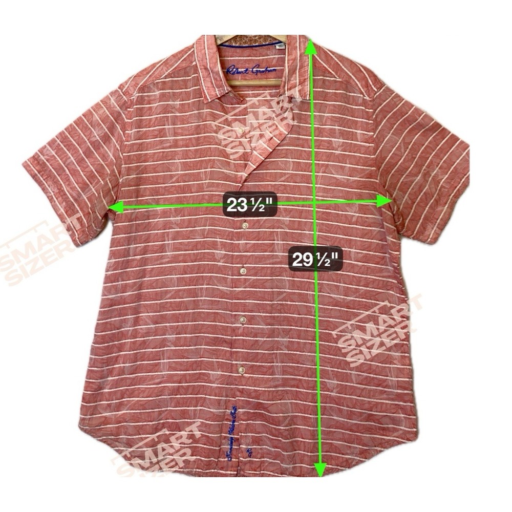 Robert‎ Graham Striped Button Down Shirt Mens M Red Classic Fit Vacation Casual - Picture 5 of 11